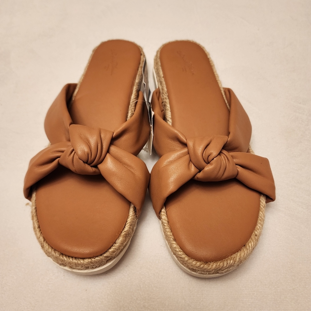 Knotted Espadrilles Slide On Sandals Size 7.5 NWT - Picture 2 of 9